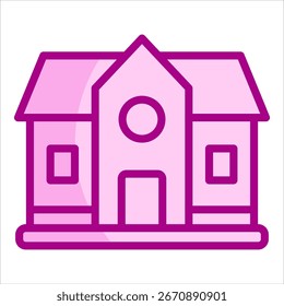 Elemento de icono de edificio escolar para diseño