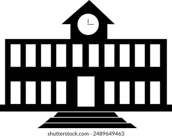 Icono de edificio escolar, formato eps