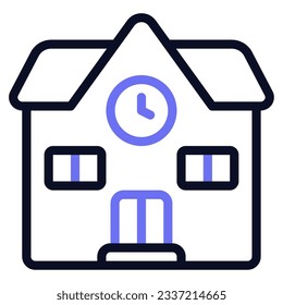 School Building Icon Illustration can be used for uiux, etc