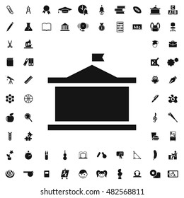 School building icon illustration isolated vector sign symbol