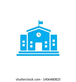 School building icon isolated on white background