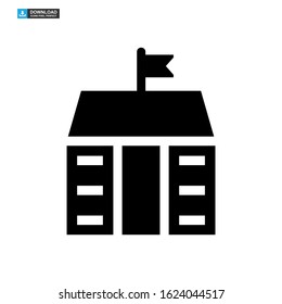 school building icon isolated sign symbol vector illustration - high quality black style vector icons
