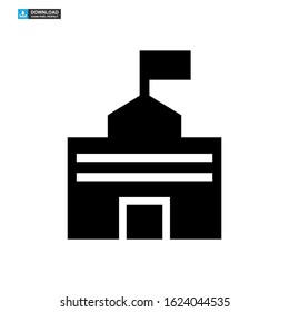 school building icon isolated sign symbol vector illustration - high quality black style vector icons
