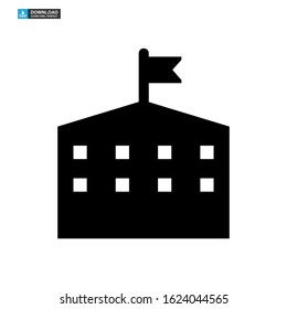 school building icon isolated sign symbol vector illustration - high quality black style vector icons
