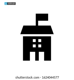 school building icon isolated sign symbol vector illustration - high quality black style vector icons
