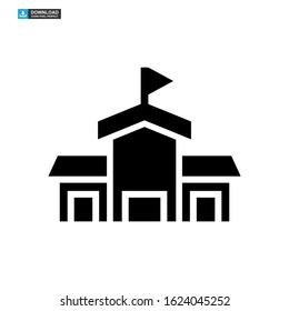 school building icon isolated sign symbol vector illustration - high quality black style vector icons
