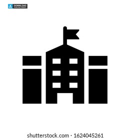 school building icon isolated sign symbol vector illustration - high quality black style vector icons
