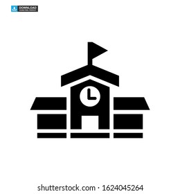 school building icon isolated sign symbol vector illustration - high quality black style vector icons
