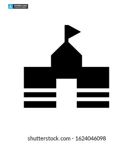 school building icon isolated sign symbol vector illustration - high quality black style vector icons
