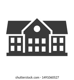 school building icon .linear style sign for mobile concept and web design. simple line vector set icon.