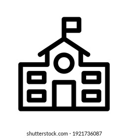 school building icon or logo isolated sign symbol vector illustration - high quality black style vector icons
