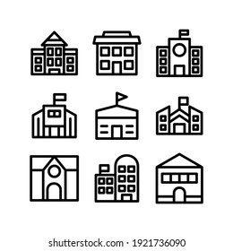 icono de construcción escolar o logotipo símbolo de señas aislado ilustración vectorial - Colección de iconos vectoriales de estilo negro de alta calidad
