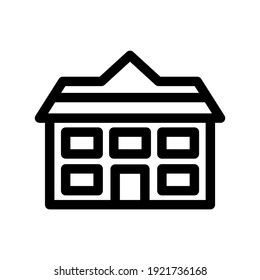 icono de construcción escolar o logotipo símbolo de señalización aislado ilustración vectorial de alta calidad estilo negro iconos vectoriales

