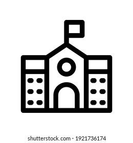 icono de construcción escolar o logotipo símbolo de señalización aislado ilustración vectorial de alta calidad estilo negro iconos vectoriales
