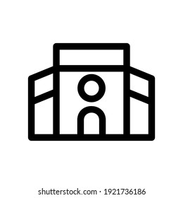 school building icon or logo isolated sign symbol vector illustration - high quality black style vector icons
