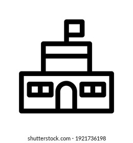 icono de construcción escolar o logotipo símbolo de señalización aislado ilustración vectorial de alta calidad estilo negro iconos vectoriales
