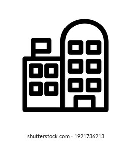 school building icon or logo isolated sign symbol vector illustration - high quality black style vector icons
