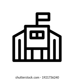 school building icon or logo isolated sign symbol vector illustration - high quality black style vector icons
