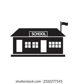 school building icon logo vector design template