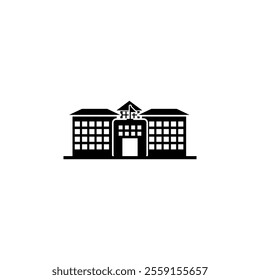School Building icon logo vector. Education, Study and school logo icon symbols