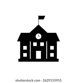school building icon, modern vector isolated on white background.