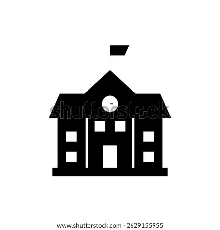 school building icon, modern vector isolated on white background.