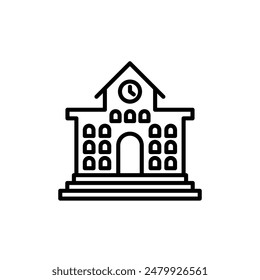 School Building Icon Perfect for Educational Institutions