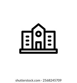 school building icon sign vector design