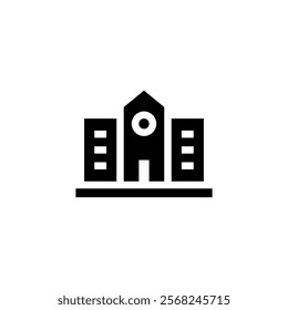 school building icon sign vector design