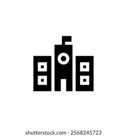 school building icon sign vector design