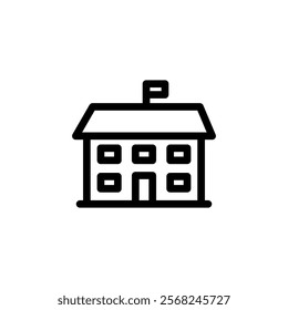 school building icon sign vector design