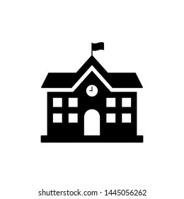 School Building Icon Simple Design