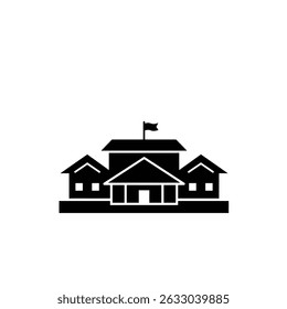 School building icon simple design education symbol