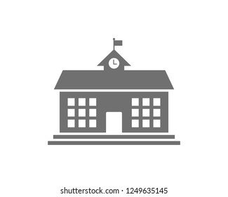 school building icon symbol vector