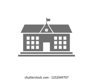 school building icon symbol vector