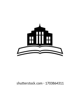 Symbol für Schulgebäude Vektorillustration