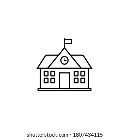 símbolo de icono de construcción escolar diseño vectorial