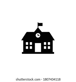 school building icon symbol vector design