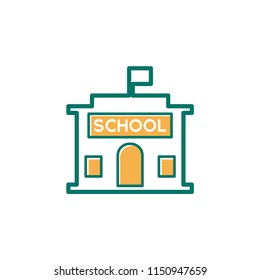 School building icon templates