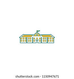 School building icon templates