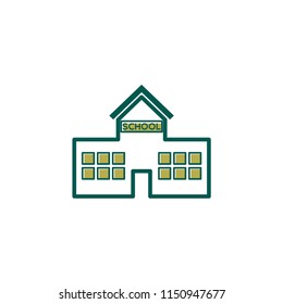 School building icon templates