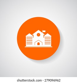 School building icon - Vector