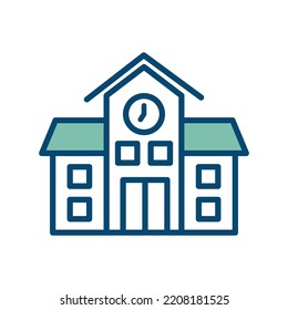 school building icon vector design template in white background