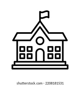 school building icon vector design template in white background