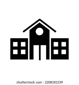 school building icon vector design template in white background