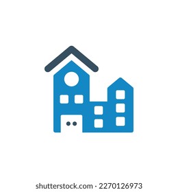 school building icon vector illustration