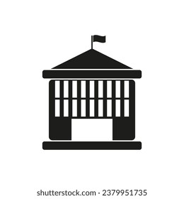 School building icon. Vector illustration. EPS 10.
