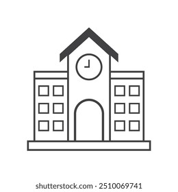 
school building icon vector illustration