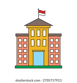 Schulgebäude, Vektorgrafik