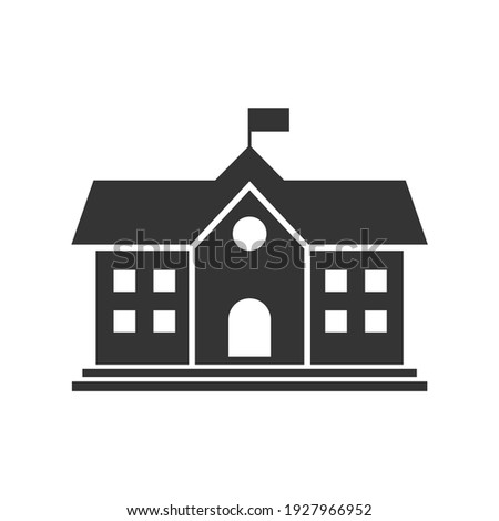 School building icon. vector illustration.